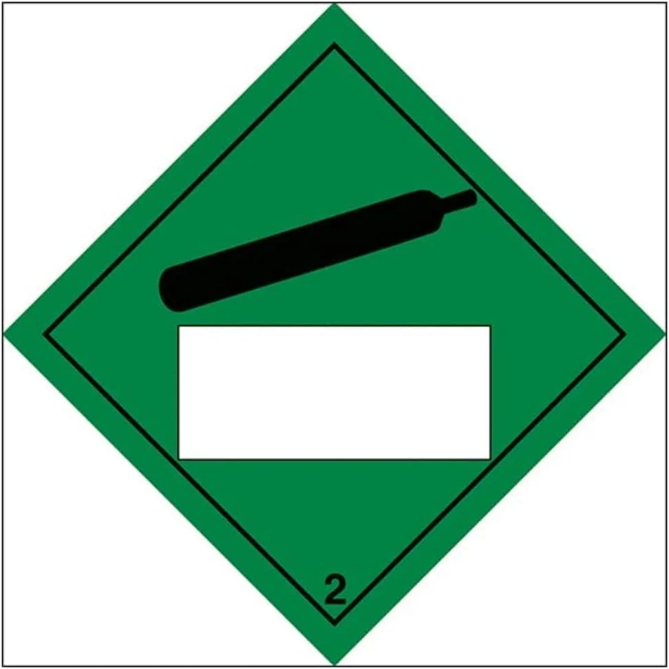 برچسب خطر گاز فشرده با شماره UN ماده - 250x250 میلی متر - تابلوی ایمنی مغناطیسی برچسب خطر گاز فشرده با شماره UN ماده - 250x250 میلی متر - تابلوی ایمنی مغناطیسی