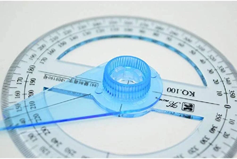 NALACAL بسته 6 عددی نقاله دایره ای، خط کش نقاله، ابزار اندازه گیری نقاله 360 درجه برای اندازه گیری ترسیم در دفتر کلاس مدرسه