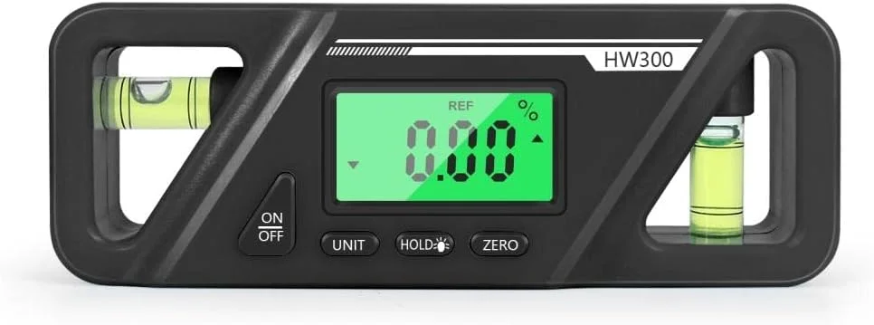 شیب سنج دیجیتال Eujgoov، زاویه یاب دیجیتال، ابزار اندازه گیری زاویه با نمایشگر برای اره میزی (مشکی)