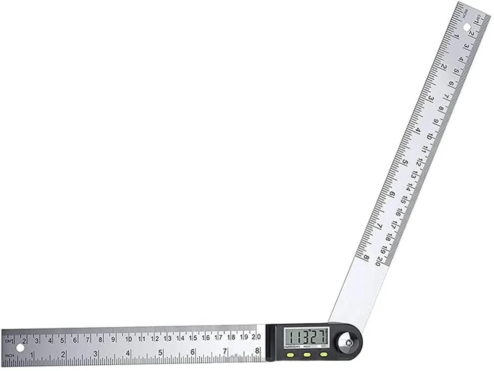 زاویه یاب دیجیتال 200 میلی متری با قابلیت نگهداری داده و تنظیم صفر و صفحه نمایش LCD