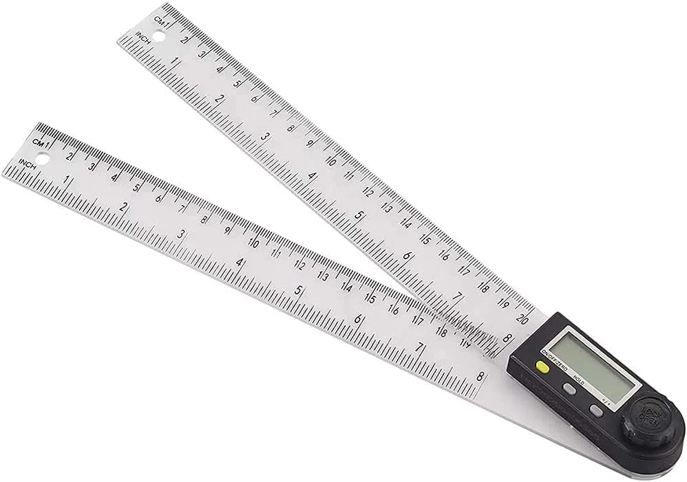 زاویه یاب دیجیتال 200 میلی متری با قابلیت نگهداری داده و تنظیم صفر و صفحه نمایش LCD