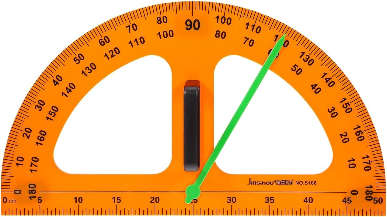 ابزار اندازه گیری مغناطیسی، خط کش نقاله وایت برد و تخته سیاه، ابزار آموزش ریاضی هندسی، 50x28 سانتی متر