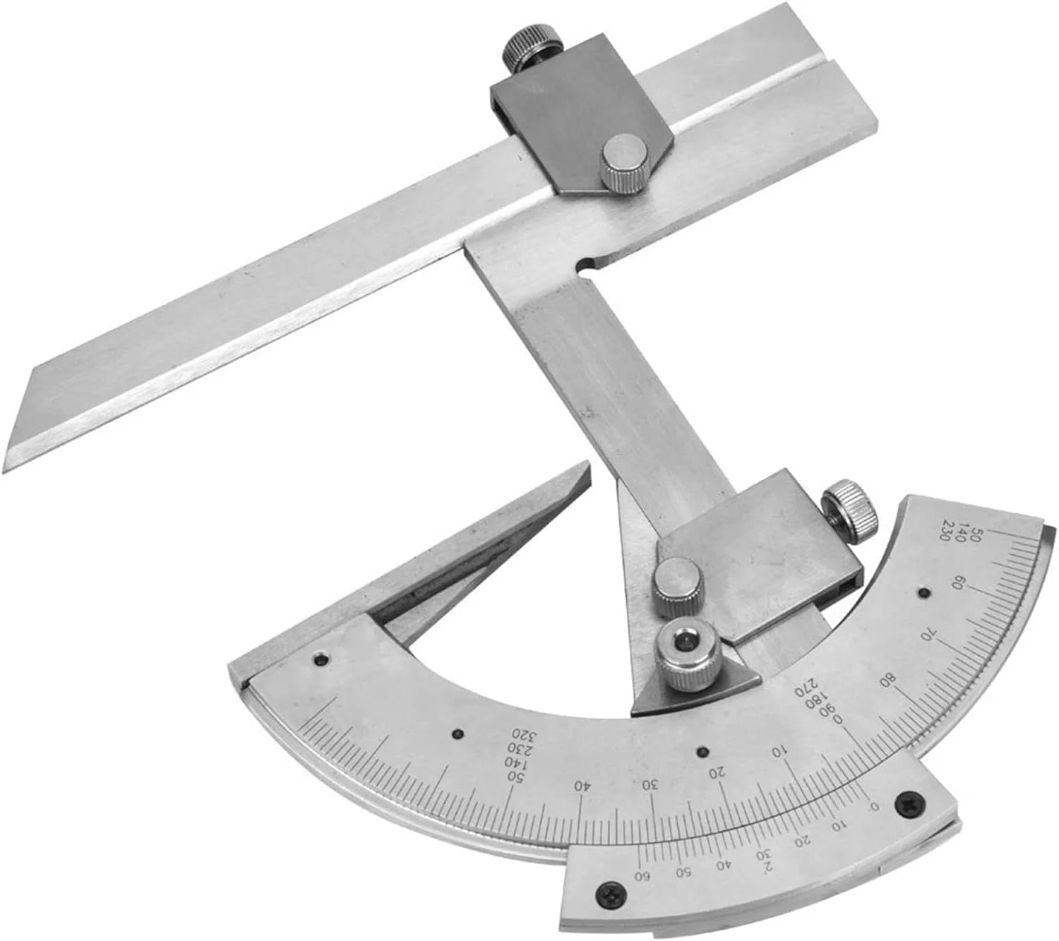 نقاله یونیورسال، ابزار اندازه گیری زاویه 0-320 درجه، نقاله ورنیه فولاد کربنی