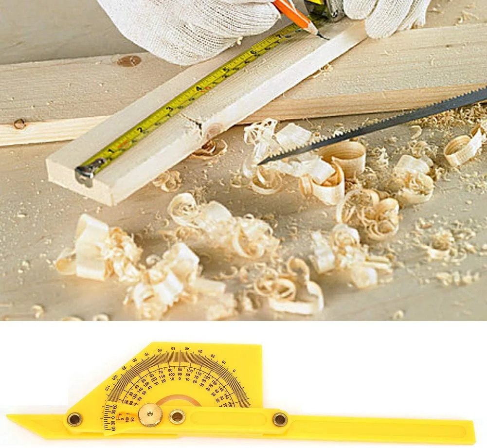 خط کش و نقاله Depisuta، نقاله اندازه گیری زاویه، دقیق و قابل حمل برای اندازه گیری زاویه