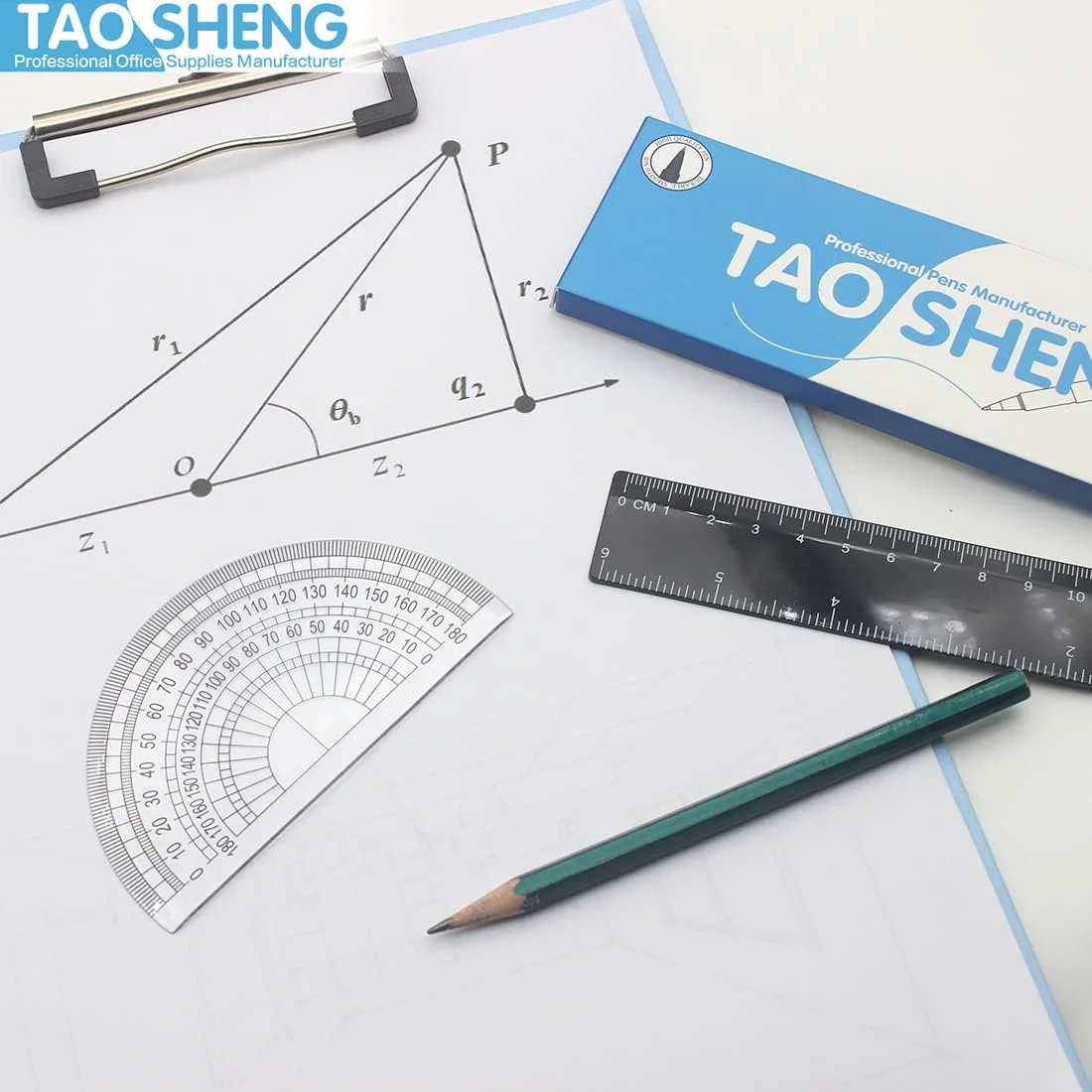 نقاله پلاستیکی 180 درجه 4 اینچی TAOSHENG، ابزار خط کش اندازه گیری زاویه نیم دایره ای اکریلیک شفاف به طول 10 سانتی متر برای دانش آموزان مدرسه، کلاس ریاضی، معلمان اداری، شفاف، 1 عدد