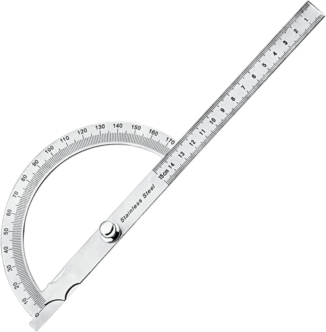 نقاله زاویه یاب، خط کش نقاله استیل، ابزار اندازه گیری زاویه نجاری، کاربری آسان