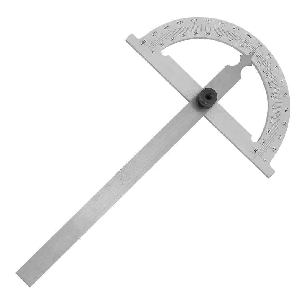 زاویه یاب 180 درجه Marhynchus، خط کش حکاکی شده با روکش کروم، ایده آل برای نجاری و ماشین تراشی