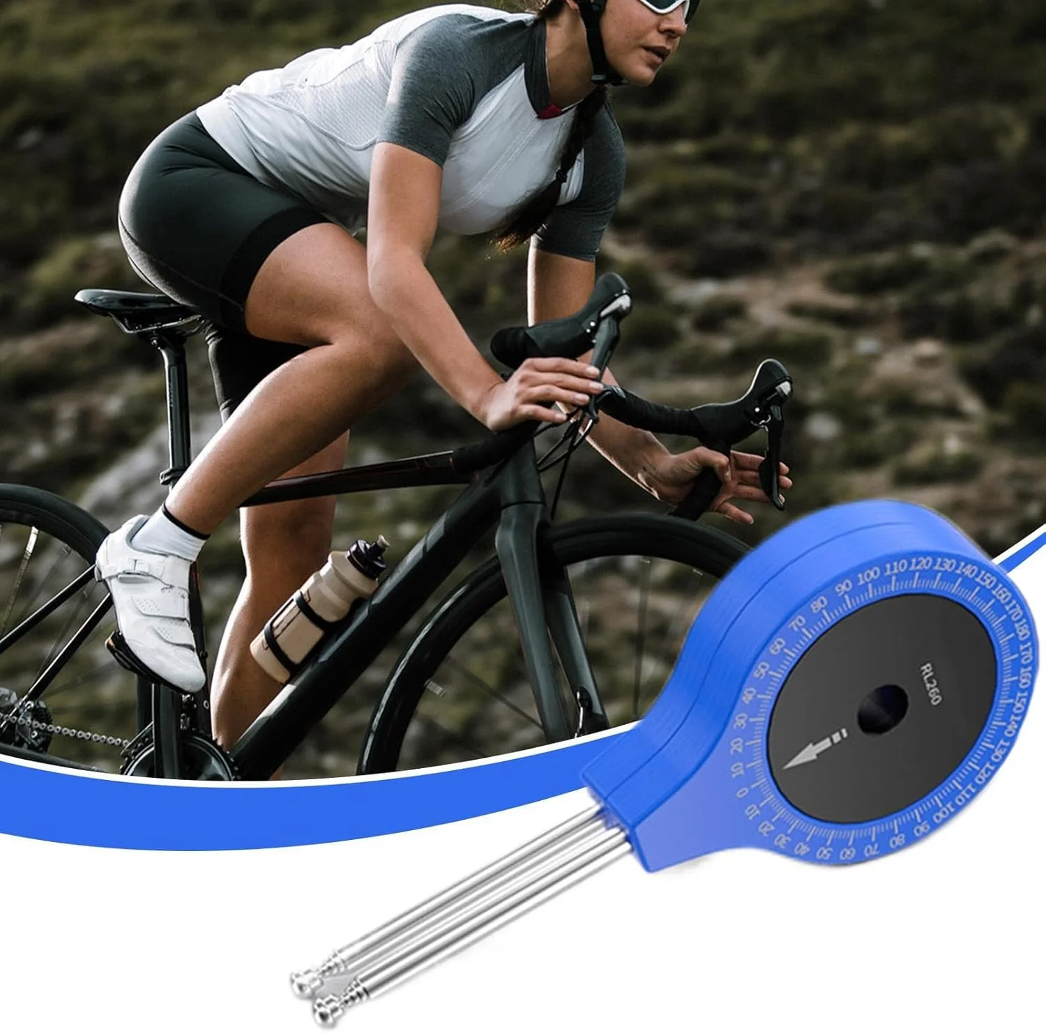 زاویه سنج زانو - ابزار اندازه گیری قابل تنظیم زاویه زانو، اندازه گیری ارتوپدی زانو | زاویه یاب تلسکوپی دوچرخه سواری، زاویه سنج مفصل مناسب برای جاده، ابزار اندازه گیری زاویه زانو و آرنج در دوچرخه سواری