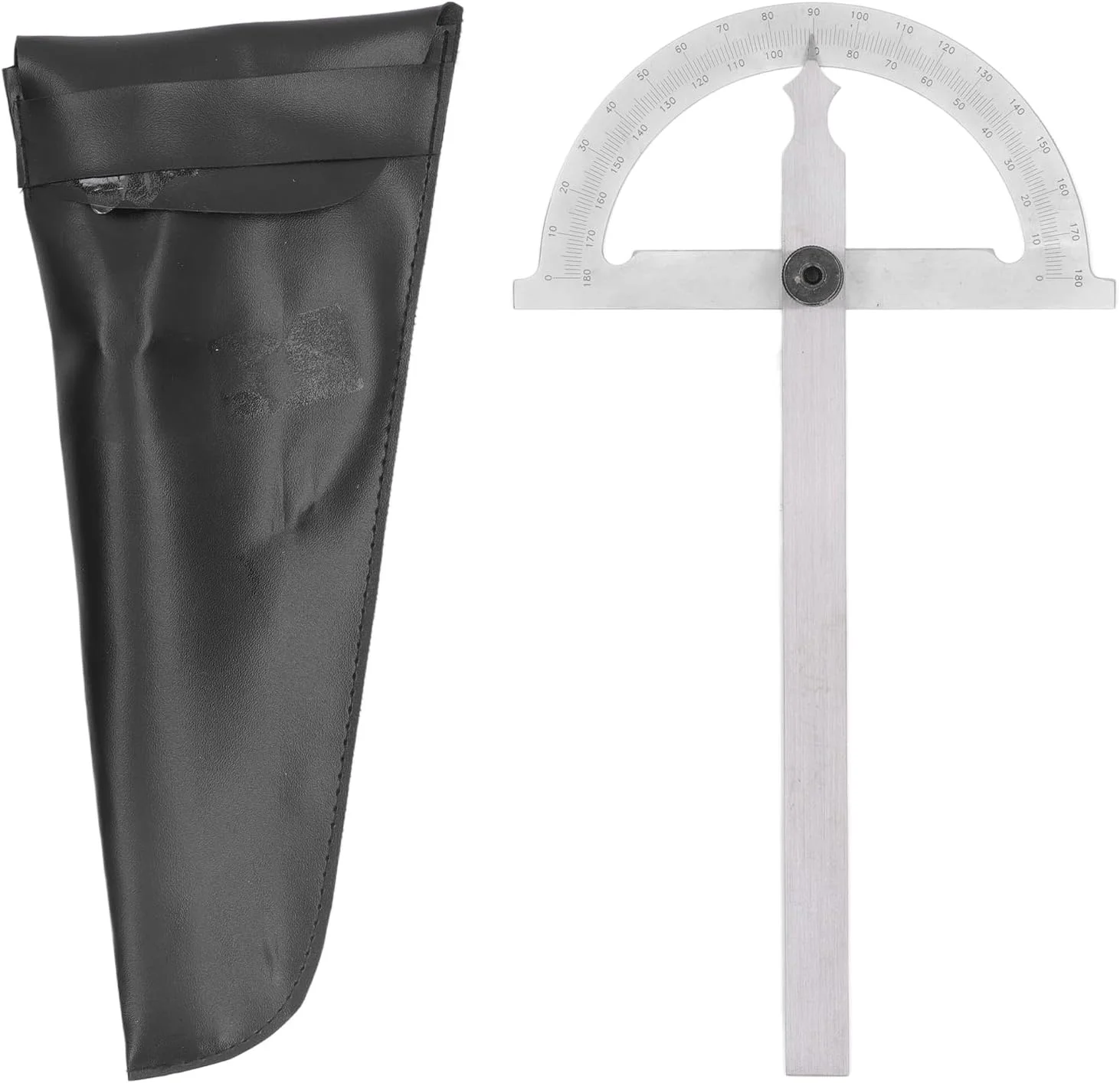 نقاله زاویه NDNCZDHC، زاویه یاب 0 تا 180 درجه 150 x 200 میلی متر، ابزار اندازه گیری خط کش نجاری فولاد کربنی