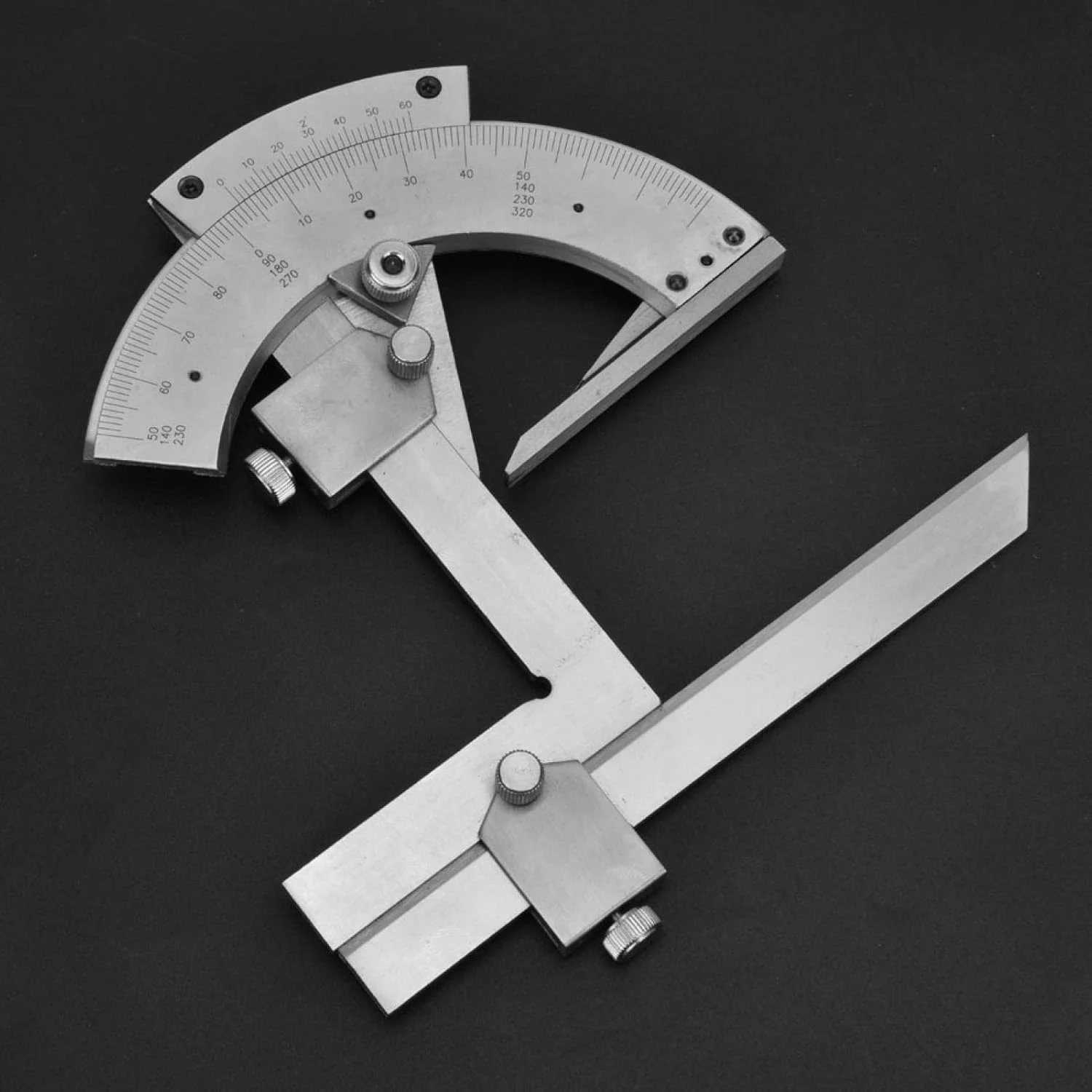 نقاله زاویه ای، ابزار دقیق اندازه گیری زاویه 0-320 درجه برای نجاری، ساخت و ساز و تعمیرات