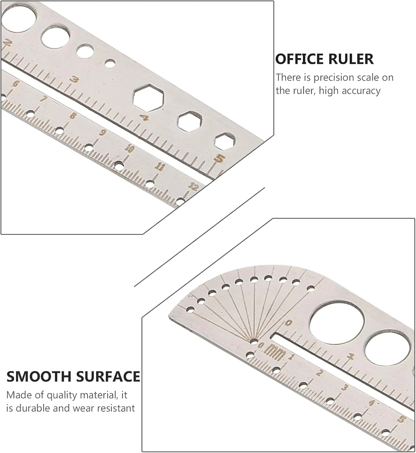مجموعه 4 عددی خط کش زاویه، نقاله زاویه استیل ضد زنگ، ابزار اندازه گیری زاویه و تراز مجموعه 4 عددی خط کش زاویه، نقاله زاویه استیل ضد زنگ، ابزار اندازه گیری زاویه و تراز