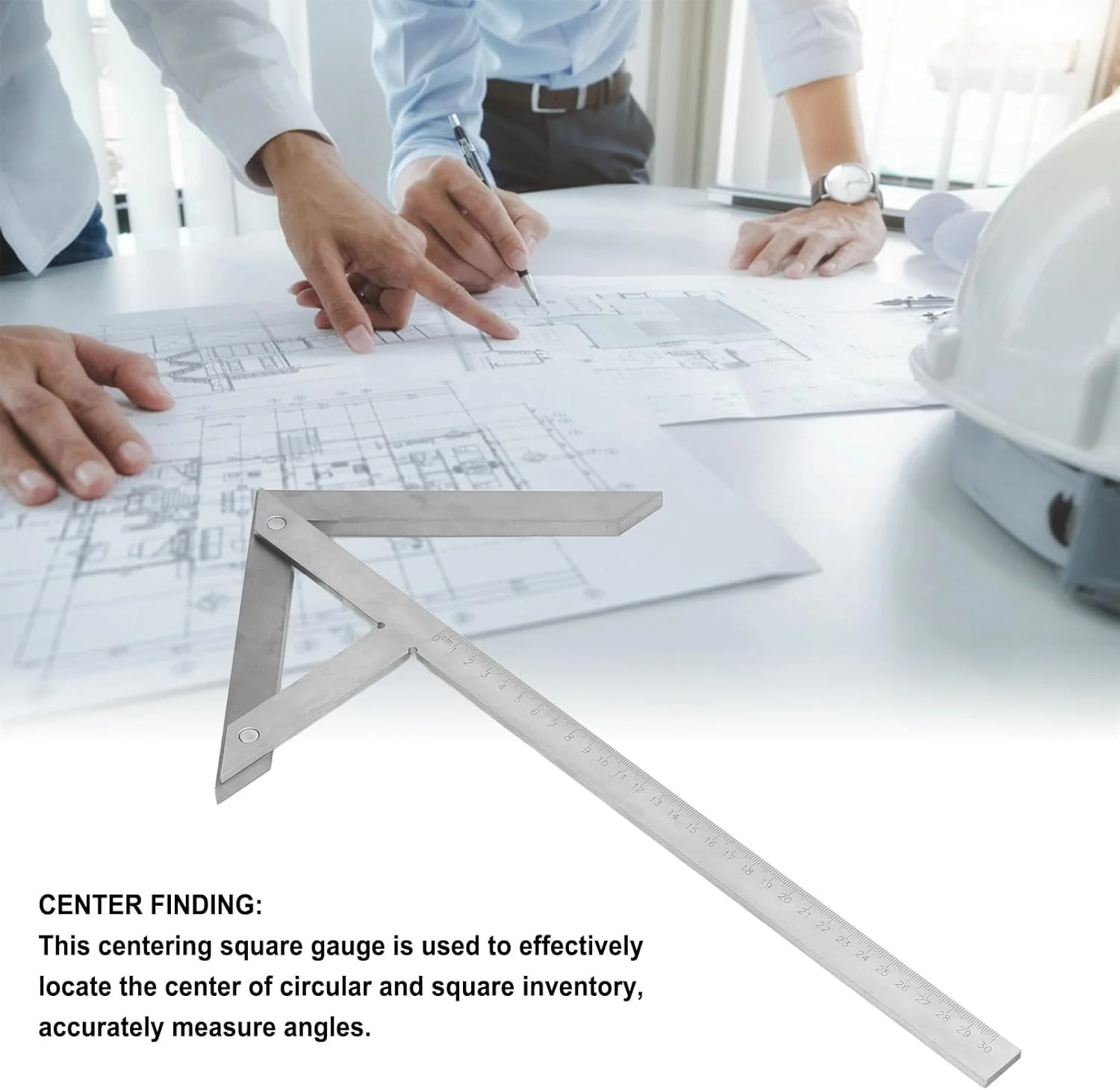 زاویه یاب، زاویه یاب فولاد کربنی، زاویه یاب مرکزی 45/90 درجه، مرکز یابی مربعی روکش شده