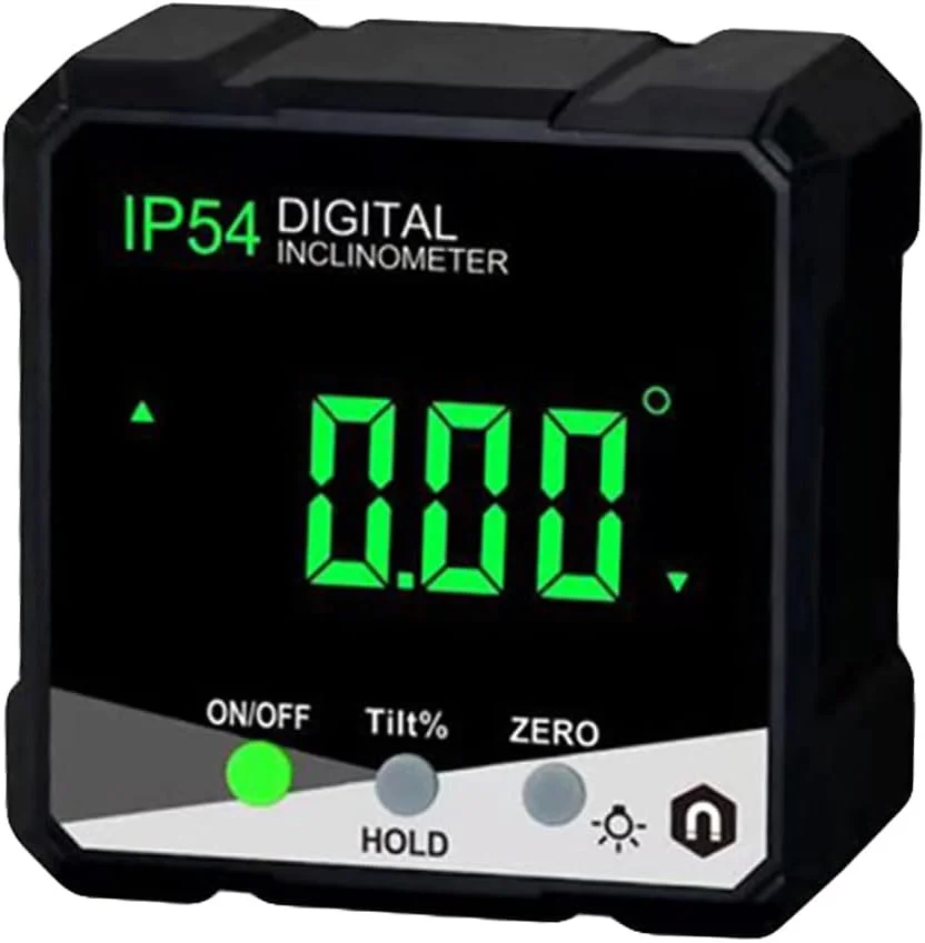 زاویه یاب دیجیتال WANGCL، تراز زاویه ای با LCD و پایه مغناطیسی، ابزار اندازه گیری زاویه برای نجار و مصارف خانگی