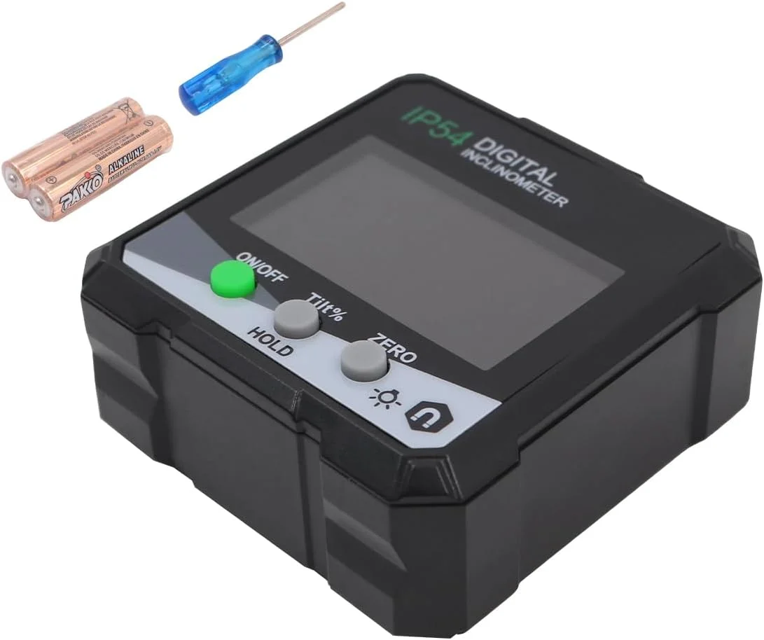 زاویه یاب دیجیتال WANGCL، تراز زاویه ای با LCD و پایه مغناطیسی، ابزار اندازه گیری زاویه برای نجار و مصارف خانگی