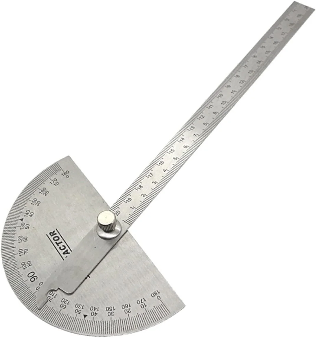 نقاله 180 درجه ای تاشو، خط کش زاویه، نقاله استیل ضد زنگ، نقاله فلزی، مقیاس اندازه گیری، ابزار خط کش زاویه، کولیس قالب