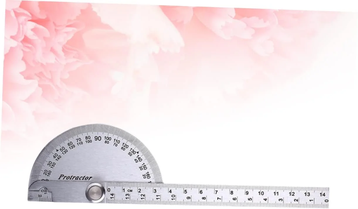 نقاله فلزی، زاویه یاب، نقاله استیل ضد زنگ، گونیومتر 0-180 درجه، نقاله بازویی متحرک، ابزار کار، خط کش گونیومتر با شاخک های بازویی متحرک فلزی