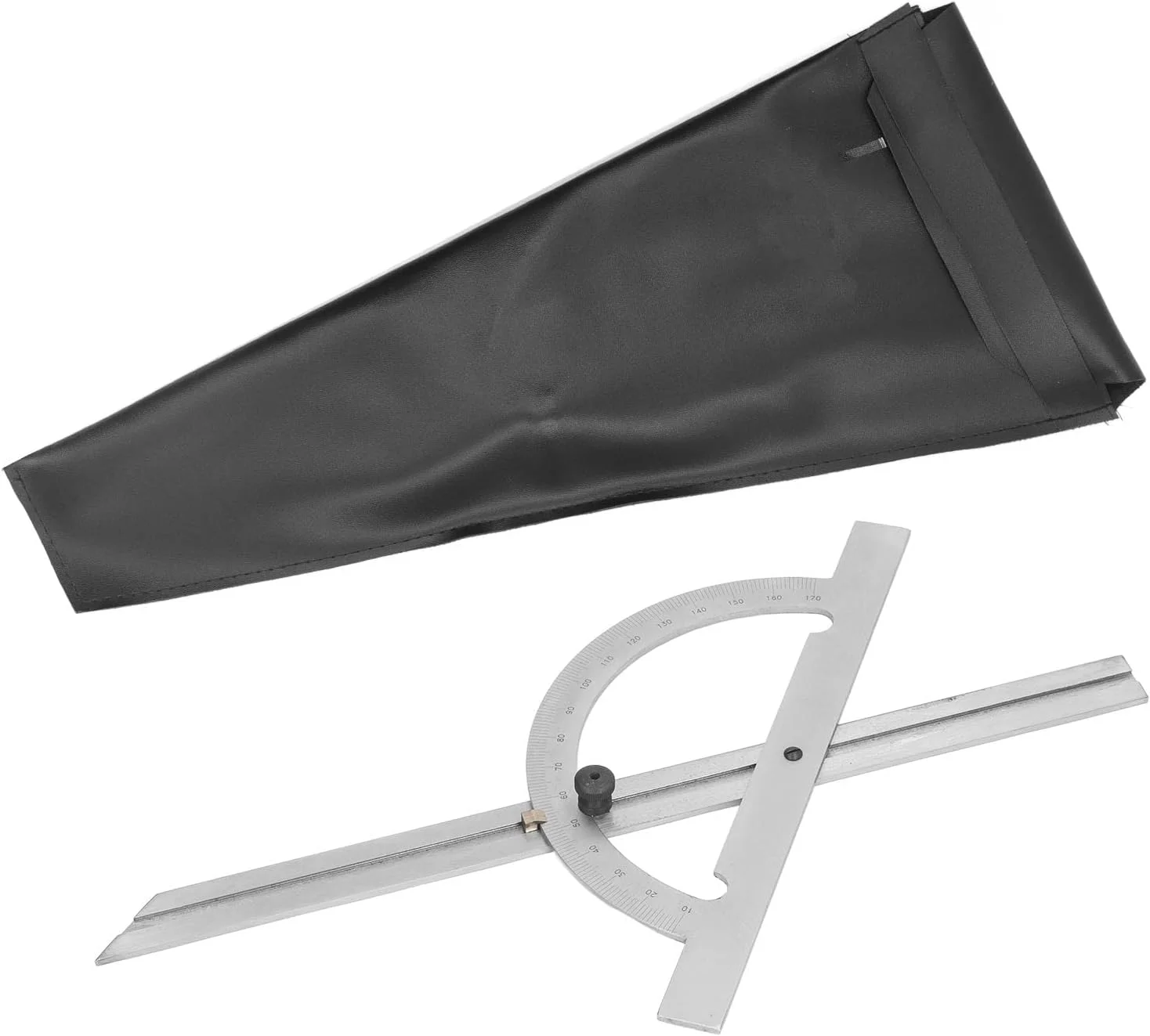 زاویه سنج، خط کش زاویه فولاد کربنی، یابنده زاویه برای ماشین کارها و نجارها، 200x400 میلی متر