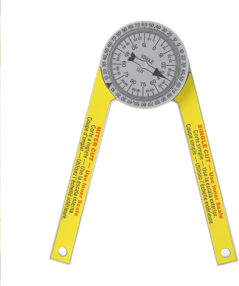 نقاله اره فارسی بر، نقاله پلاستیکی با دقت بالا، زاویه یاب، ابزار قوی و قابل حمل با مقیاس حکاکی شده برای فضای باز