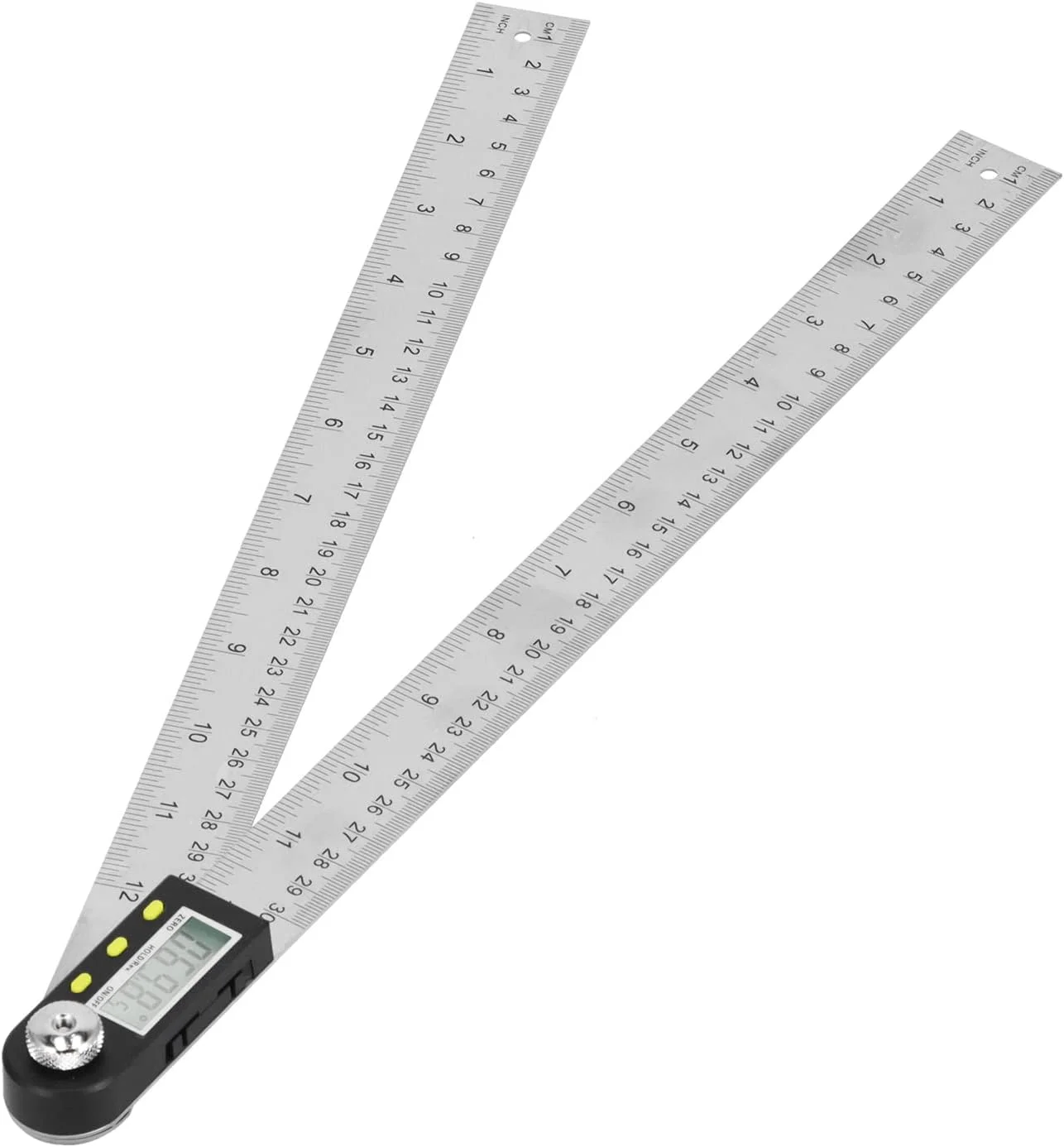 ابزار زاویه یاب دیجیتال Telituny برای خودرو، گونیا و نقاله 2 در 1 با نمایشگر، 0-300 میلی متر