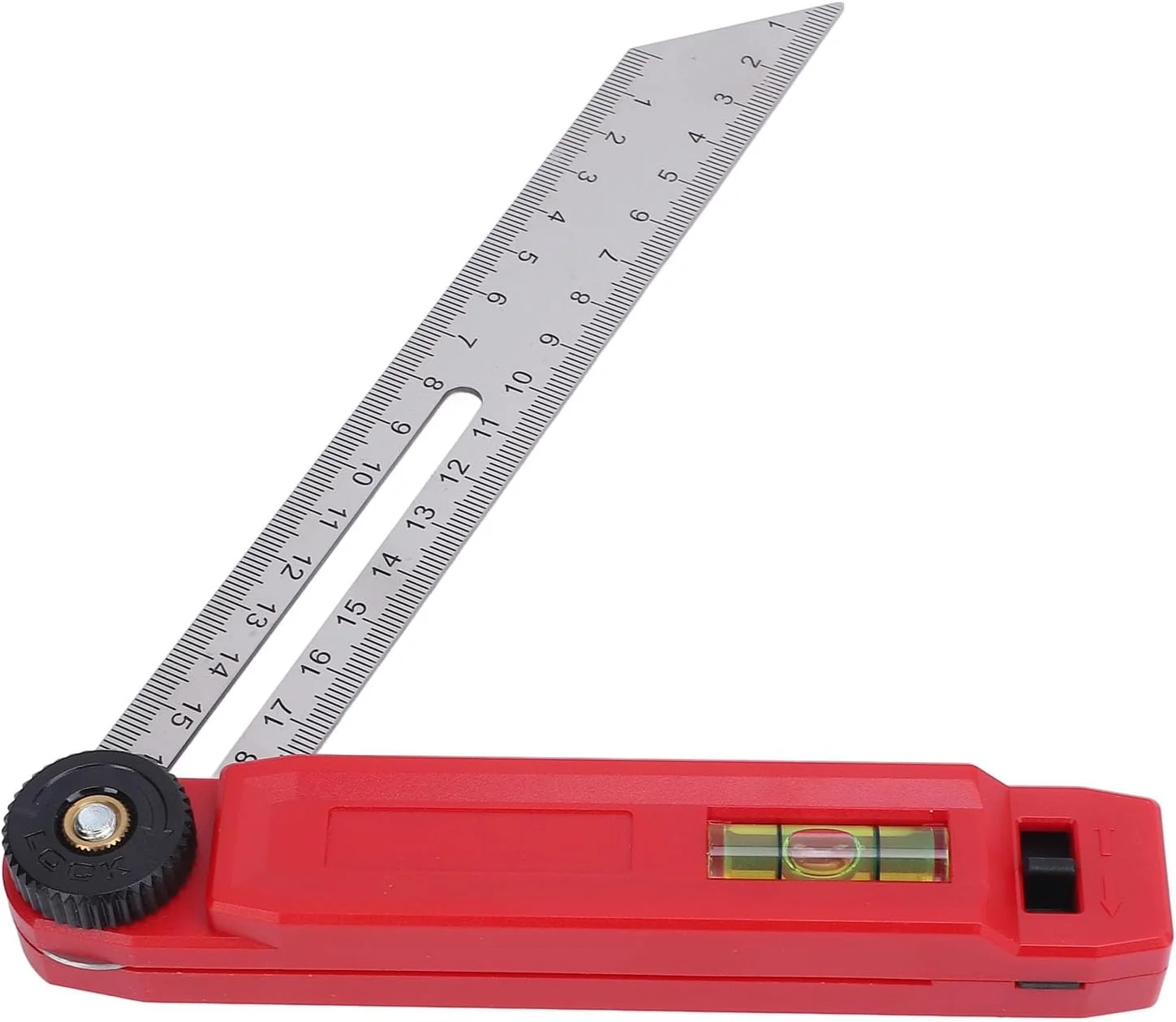 زاویه یاب T شکل، زاویه سنج نجاری استیل ضد زنگ با قابلیت تنظیم 45 درجه و دقت بالا