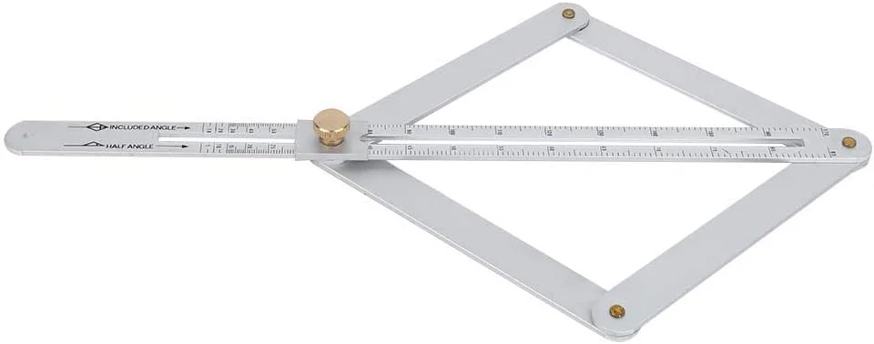 زاویه یاب گوشه ای آلیاژ آلومینیوم، نقاله مربع قابل حمل و قابل تنظیم برای اندازه گیری زاویه