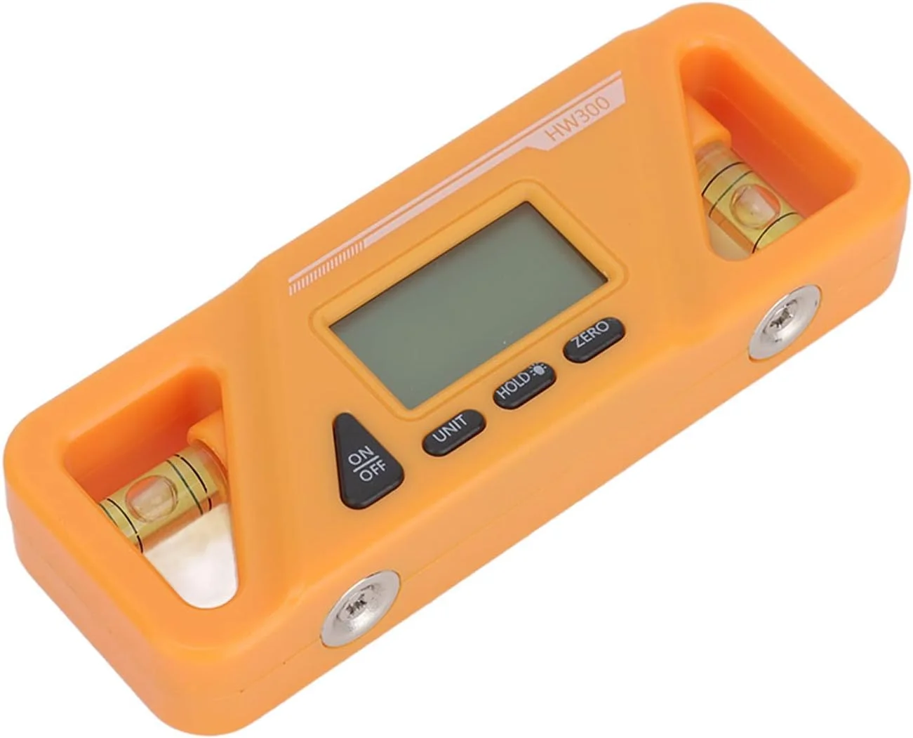 زاویه یاب دیجیتال، تراز و شیب سنج برای پردازش چوب و تعمیر خودرو (زرد)