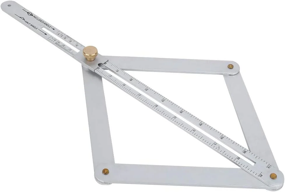زاویه یاب گوشه ای آلیاژ آلومینیوم، نقاله مربع قابل حمل و قابل تنظیم برای اندازه گیری زاویه