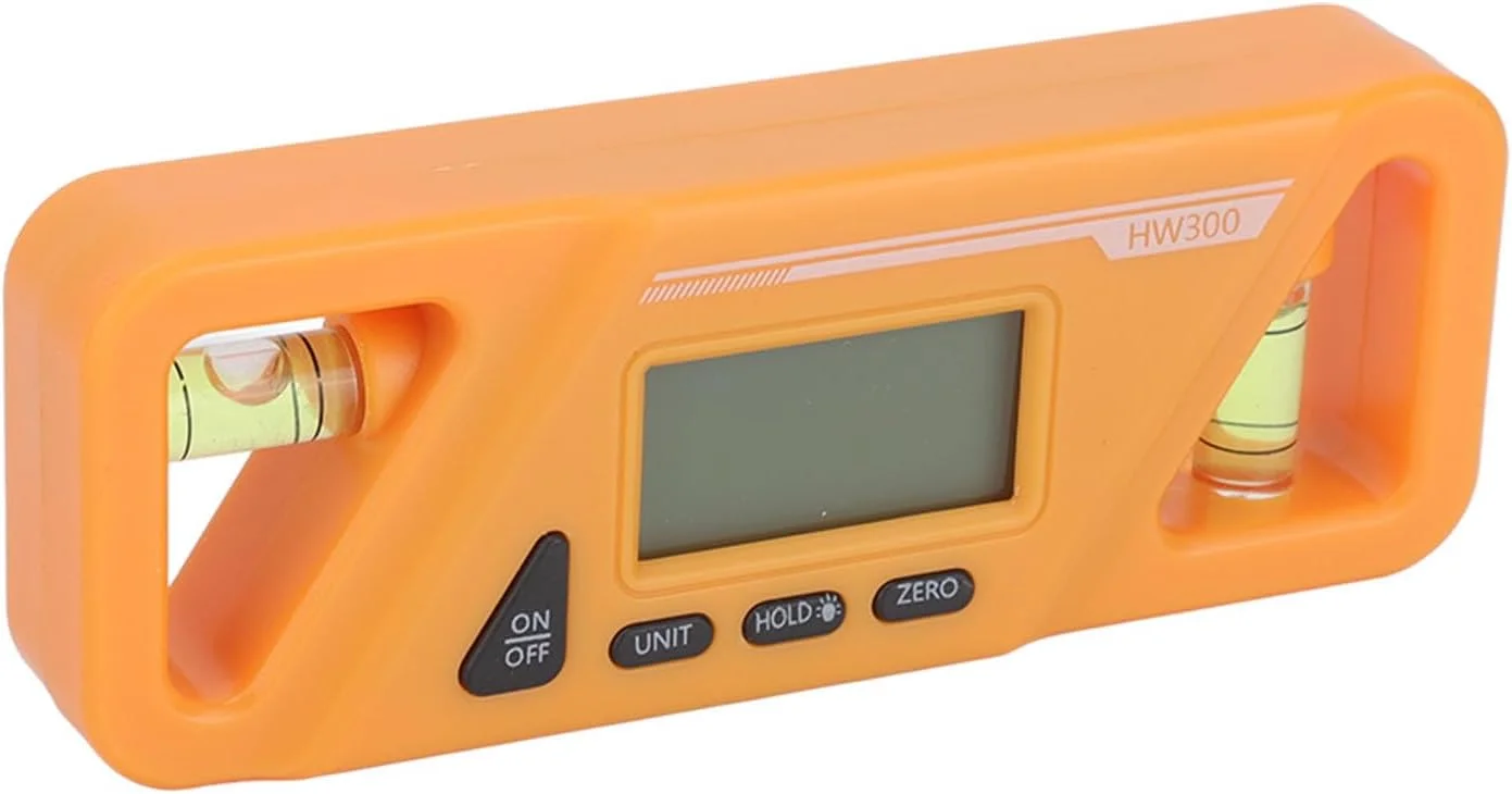 زاویه یاب دیجیتال، تراز و شیب سنج برای پردازش چوب و تعمیر خودرو (زرد)