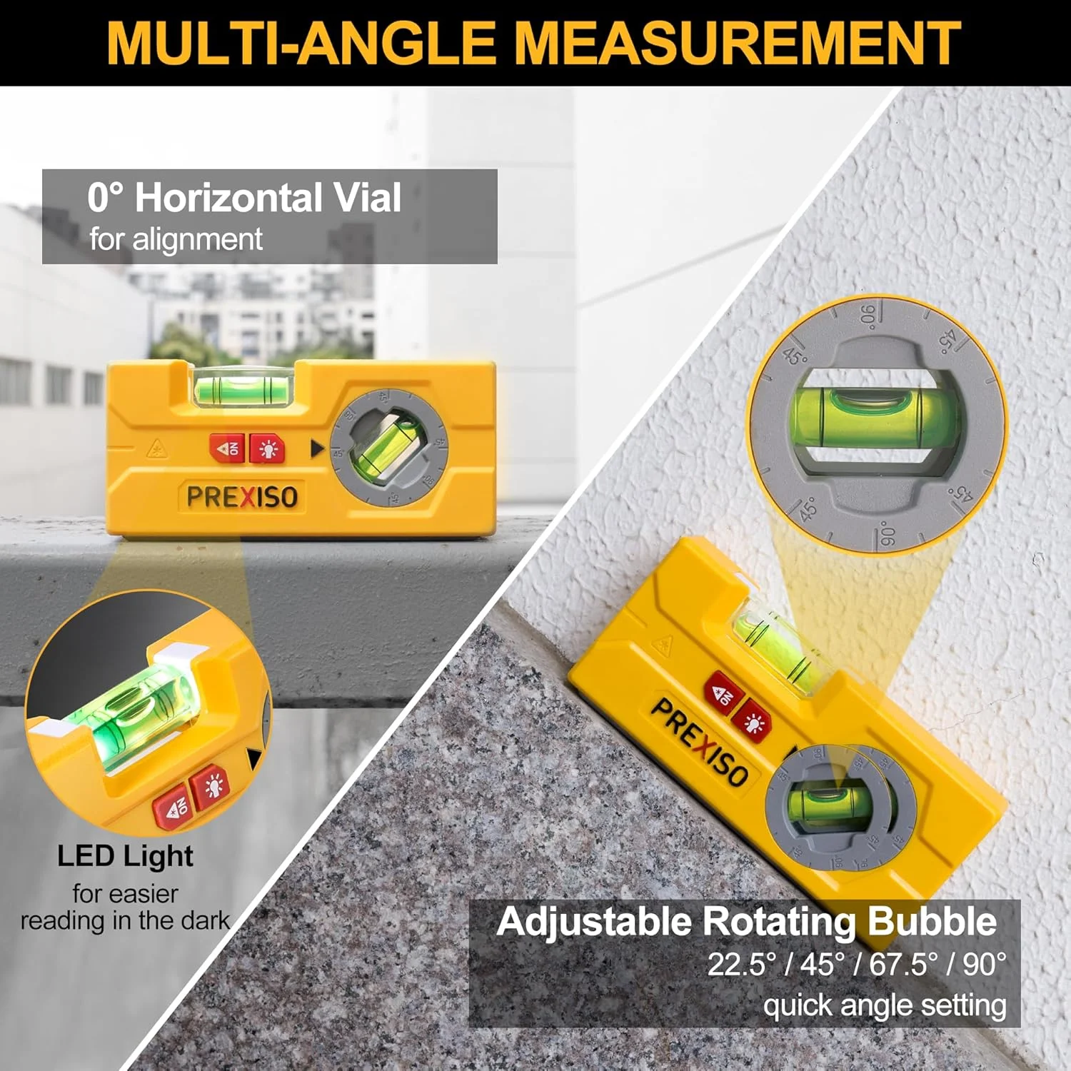 تراز لیزری 2 در 1 PREXISO، تراز کوچک اژدری با نور LED، تراز جیبی مغناطیسی چرخان و ابزار تراز لیزری 10 متری برای آویزان کردن عکس، علامت گذاری دیوار، نقاشی، دکوراسیون منزل تراز لیزری 2 در 1 PREXISO، تراز کوچک اژدری با نور LED، تراز جیبی مغناطیسی چرخان و ابزار تراز لیزری 10 متری برای آویزان کردن عکس، علامت گذاری دیوار، نقاشی، دکوراسیون منزل