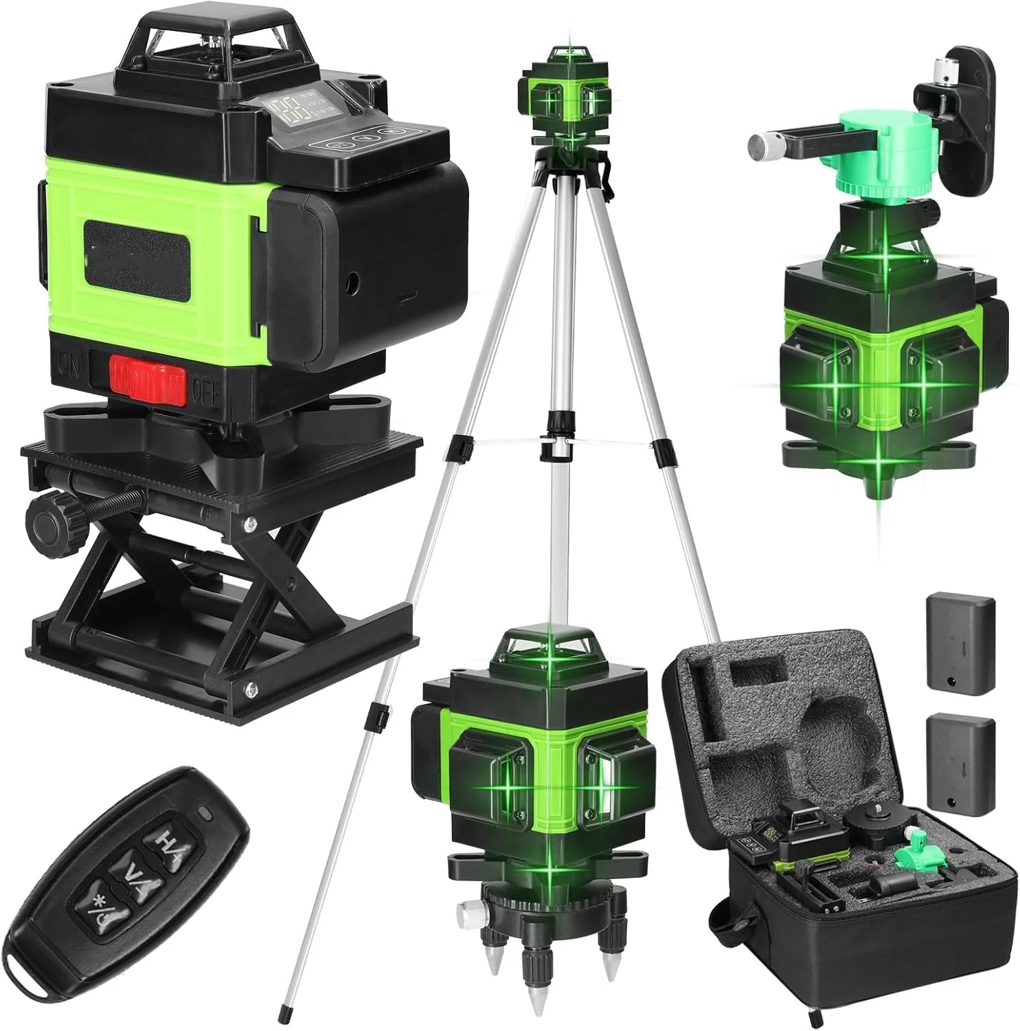 تراز لیزری 4D 16 خطی خودتراز شونده Morelian با قابلیت تنظیم 3 درجه، دارای باتری قابل شارژ USB و سه پایه آلیاژی قابل تنظیم در 3 ارتفاع 1.5 متری تراز لیزری 4D 16 خطی خودتراز شونده Morelian با قابلیت تنظیم 3 درجه، دارای باتری قابل شارژ USB و سه پایه آلیاژی قابل تنظیم در 3 ارتفاع 1.5 متری