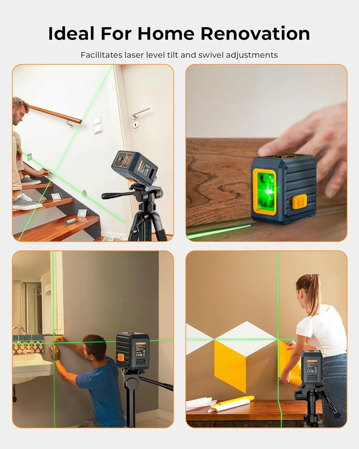 تراز لیزری خودتراز شونده CIGMAN - 30 متر، جمع و جور 181 گرم، ایده آل برای آویزان کردن تصاویر، کاشی کف، مناسب برای پروژه های DIY و بازسازی خانه، دارای براکت مغناطیسی L، باتری شامل می شود تراز لیزری خودتراز شونده CIGMAN - 30 متر، جمع و جور 181 گرم، ایده آل برای آویزان کردن تصاویر، کاشی کف، مناسب برای پروژه های DIY و بازسازی خانه، دارای براکت مغناطیسی L، باتری شامل می شود