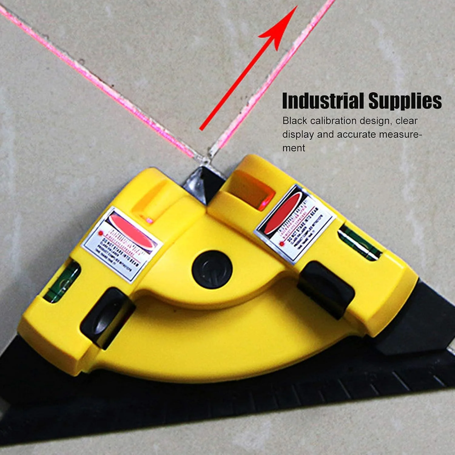 تراز لیزری زاویه راست 90 درجه SKEIDO - پرتو افکنی دو خطی برای نصب دیوار/کاشی با پایه فنجانی مکشی و پین (182 گرم) تراز لیزری زاویه راست 90 درجه SKEIDO - پرتو افکنی دو خطی برای نصب دیوار/کاشی با پایه فنجانی مکشی و پین (182 گرم)