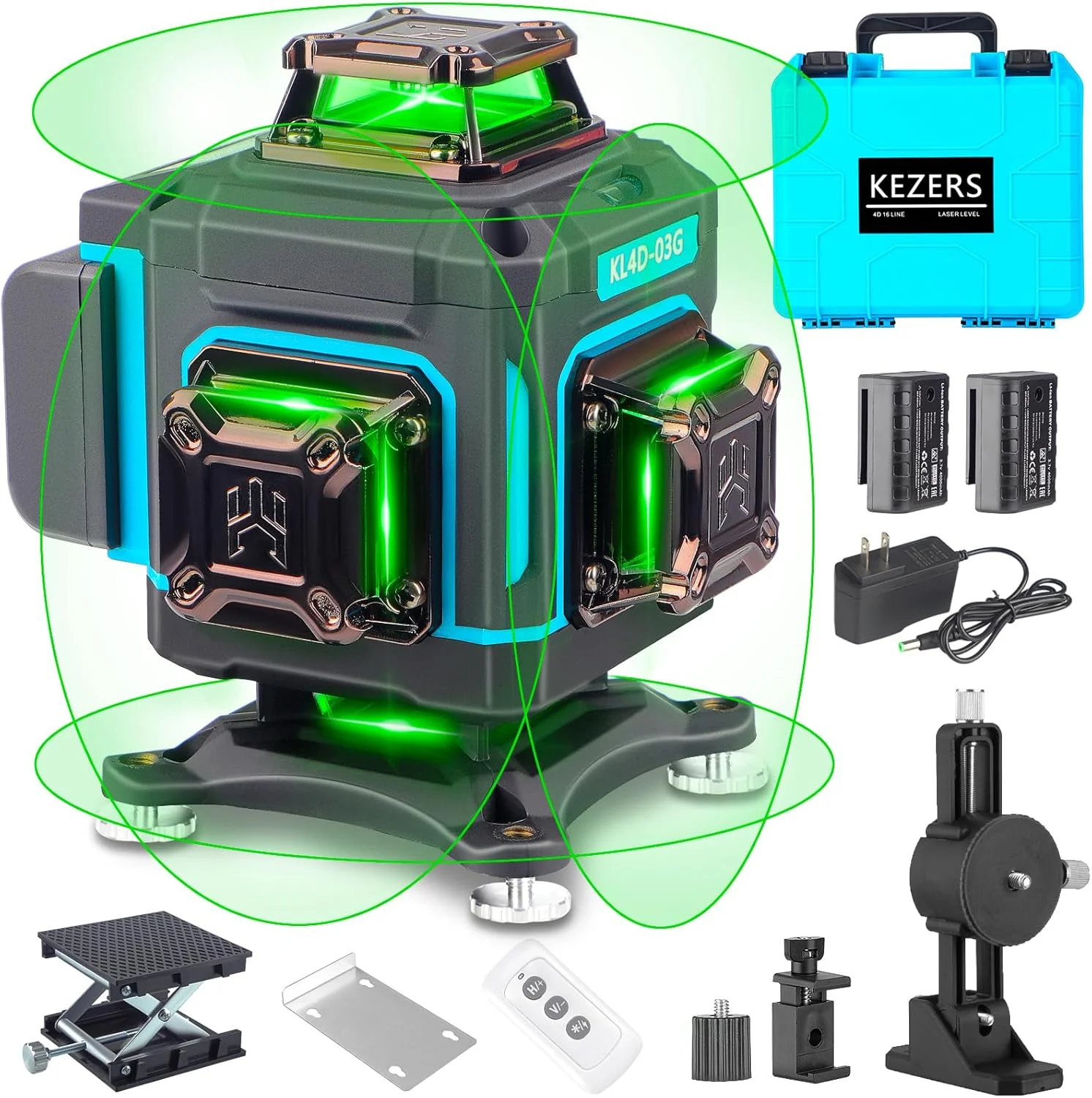 تراز لیزری 360 خودتراز KEZERS، تراز لیزری 4 x 360 با صفحه نمایش، ابزار تراز خط لیزری سبز با حالت پالس برای ساخت و ساز و آویزان کردن تصاویر، کنترل از راه دور تراز لیزری 360 خودتراز KEZERS، تراز لیزری 4 x 360 با صفحه نمایش، ابزار تراز خط لیزری سبز با حالت پالس برای ساخت و ساز و آویزان کردن تصاویر، کنترل از راه دور