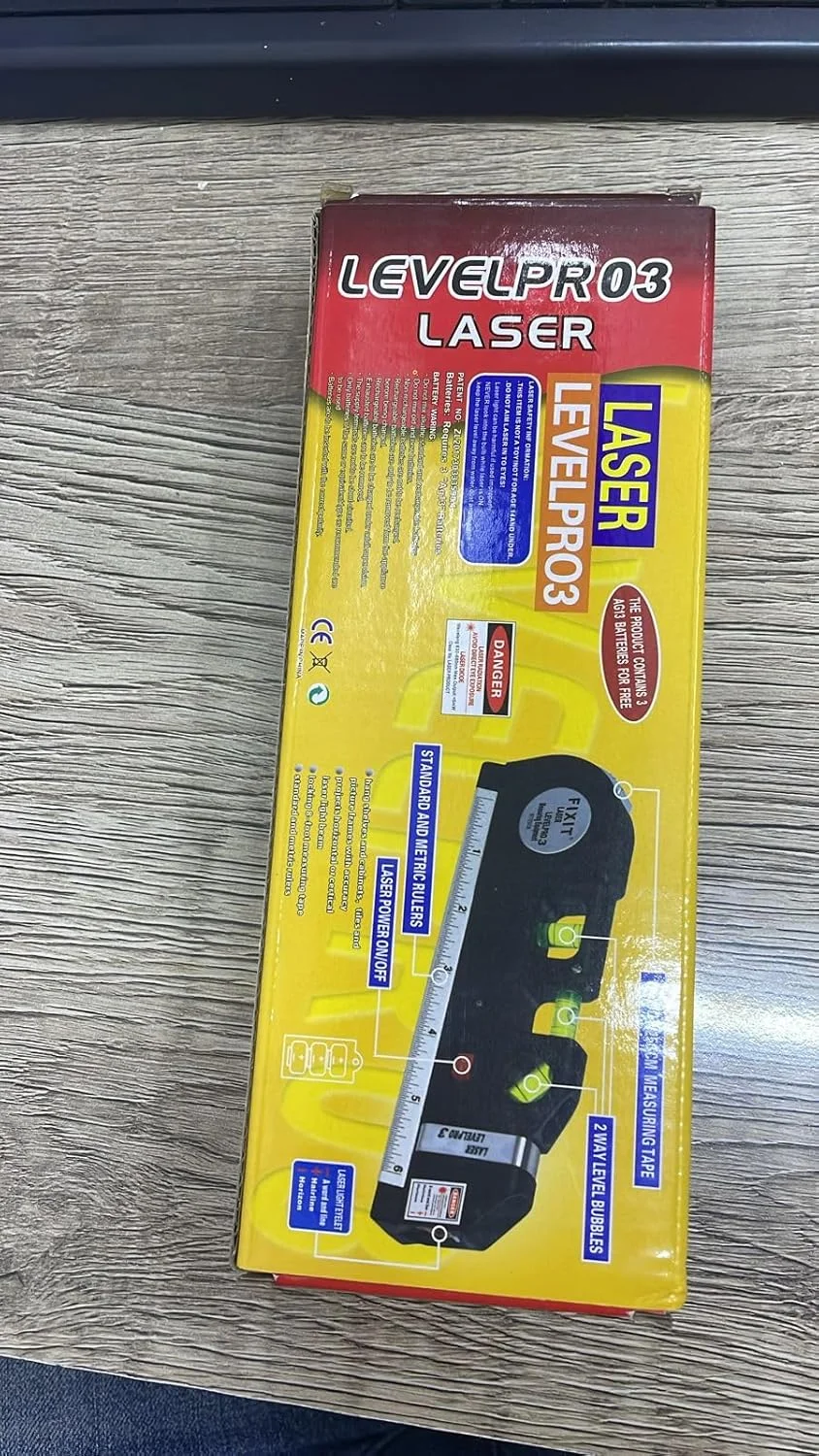 ابزار تراز لیزری چند منظوره REBENUO، کیت تراز لیزری استاندارد خطی با خط لیزری و نوار اندازه گیری و خط کش مدرج قابل تنظیم ابزار تراز لیزری چند منظوره REBENUO، کیت تراز لیزری استاندارد خطی با خط لیزری و نوار اندازه گیری و خط کش مدرج قابل تنظیم