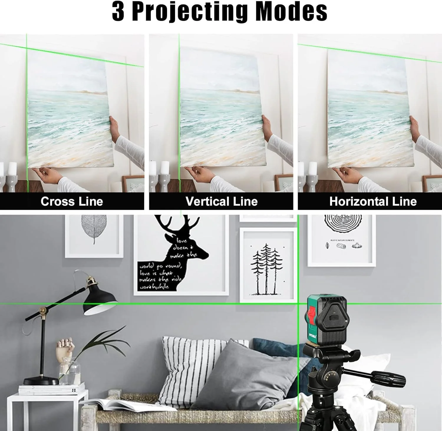 تراز لیزری سبز، HYCHIKA 45M، ترازهای خودتراز، خطوط افقی/عمودی/متقاطع قابل تعویض، تراز لیزری قابل شارژ IP54 مناسب فضای باز با براکت مغناطیسی 360 درجه، کیف حمل، سیم شارژ USB تراز لیزری سبز، HYCHIKA 45M، ترازهای خودتراز، خطوط افقی/عمودی/متقاطع قابل تعویض، تراز لیزری قابل شارژ IP54 مناسب فضای باز با براکت مغناطیسی 360 درجه، کیف حمل، سیم شارژ USB