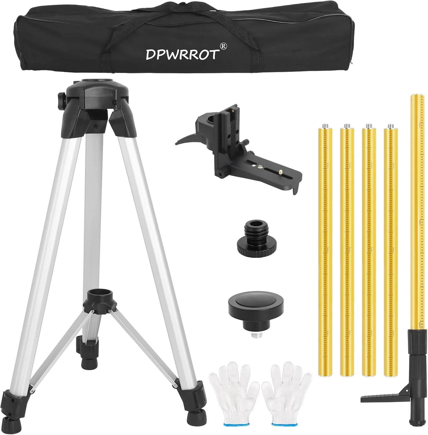 میله تلسکوپی تراز لیزری با سه پایه، 3.7 متری شامل پایه 1/4 اینچی با 20 اینچ برای تراز لیزری چرخشی و خطی، پایه لیزری با آداپتور رزوه ای 5/8 اینچی -11 میله تلسکوپی تراز لیزری با سه پایه، 3.7 متری شامل پایه 1/4 اینچی با 20 اینچ برای تراز لیزری چرخشی و خطی، پایه لیزری با آداپتور رزوه ای 5/8 اینچی -11