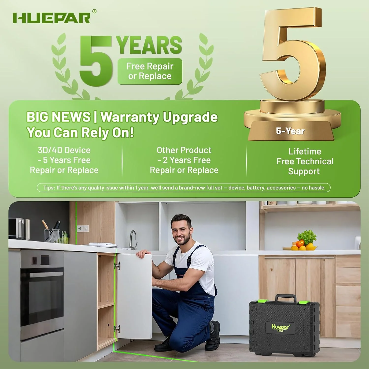 تراز لیزری Huepar 3x360 خودتراز با 2 باتری لیتیوم-یون، عمر باتری تا 16 ساعت، تراز لیزری سبز 3D 12 خطی با روشنایی بالا برای ساخت و ساز یا بازسازی خانه، LS03CG تراز لیزری Huepar 3x360 خودتراز با 2 باتری لیتیوم-یون، عمر باتری تا 16 ساعت، تراز لیزری سبز 3D 12 خطی با روشنایی بالا برای ساخت و ساز یا بازسازی خانه، LS03CG