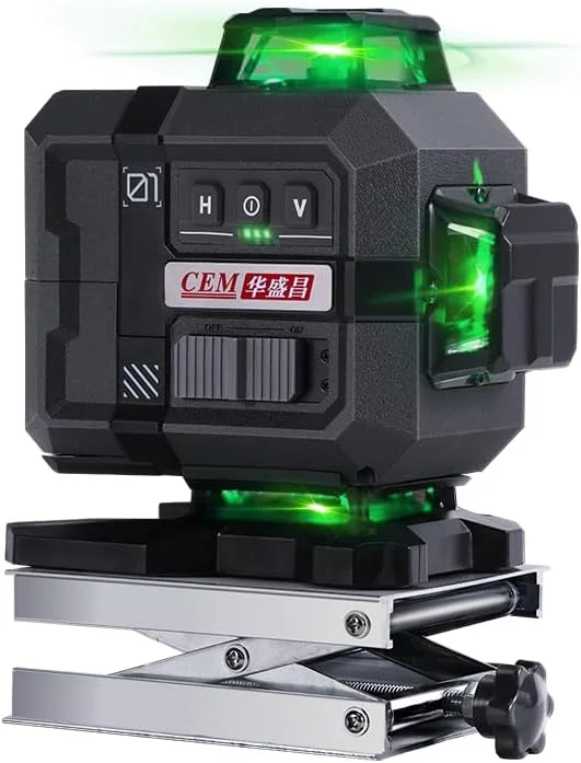 تراز لیزری سبز 16 خط CEM، 4x360 درجه خودتراز، خطوط متقاطع افقی و عمودی 4 بعدی با دقت ±3 میلی متر، ضد آب IP54، کنترل از راه دور، کیت کامل برای ساخت و ساز و بازسازی خانه تراز لیزری سبز 16 خط CEM، 4x360 درجه خودتراز، خطوط متقاطع افقی و عمودی 4 بعدی با دقت ±3 میلی متر، ضد آب IP54، کنترل از راه دور، کیت کامل برای ساخت و ساز و بازسازی خانه