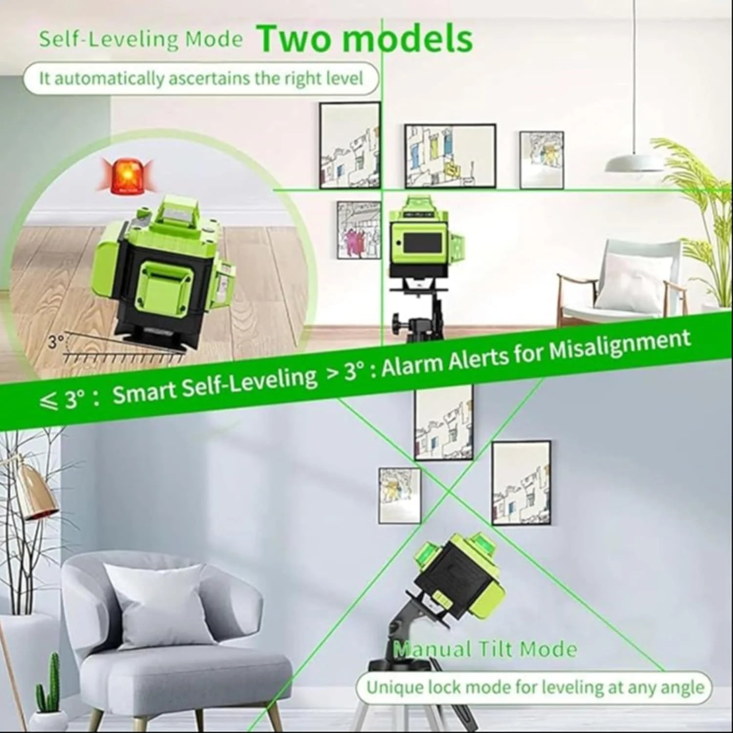 تراز لیزری 16 خطی خودتراز شونده 4 بعدی با بسته لوازم جانبی، تراز افقی عمودی چهار صفحه ای برای تراز کردن و هم راستا کردن، مناسب برای ساخت و ساز تراز لیزری 16 خطی خودتراز شونده 4 بعدی با بسته لوازم جانبی، تراز افقی عمودی چهار صفحه ای برای تراز کردن و هم راستا کردن، مناسب برای ساخت و ساز