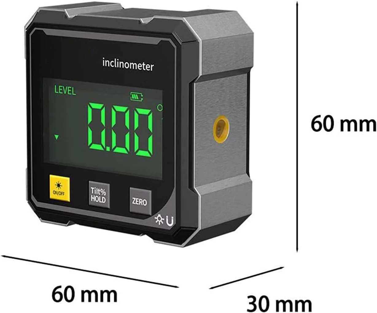 شیب سنج دیجیتال مغناطیسی 4 طرفه با لیزر، زاویه سنج با نور پس زمینه، مناسب برای نجاری، اره میزی و ساخت و ساز (1 عدد) شیب سنج دیجیتال مغناطیسی 4 طرفه با لیزر، زاویه سنج با نور پس زمینه، مناسب برای نجاری، اره میزی و ساخت و ساز (1 عدد)
