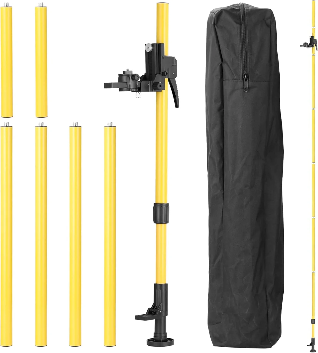 پایه تراز خطی Morelian Max با قابلیت تنظیم ارتفاع 4.2 متری، میله تلسکوپی، براکت با رزوه 1/4 اینچی، نگهدارنده بالابر و افزایش ارتفاع برای تراز لیزری پایه تراز خطی Morelian Max با قابلیت تنظیم ارتفاع 4.2 متری، میله تلسکوپی، براکت با رزوه 1/4 اینچی، نگهدارنده بالابر و افزایش ارتفاع برای تراز لیزری