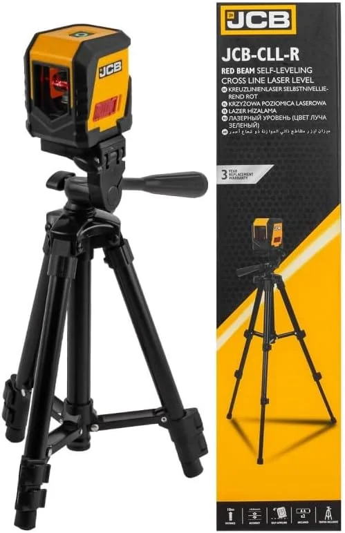 تراز لیزری خطی متقاطع خودتراز JCB با پرتو قرمز تراز لیزری خطی متقاطع خودتراز JCB با پرتو قرمز