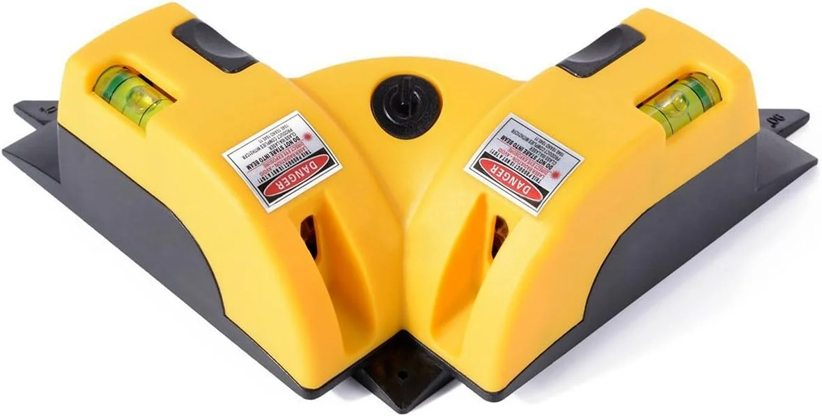 تراز لیزری زاویه راست 90 درجه QWORK، تراز مربعی با پرتو خطی افقی و عمودی به همراه دو مکنده تراز لیزری زاویه راست 90 درجه QWORK، تراز مربعی با پرتو خطی افقی و عمودی به همراه دو مکنده