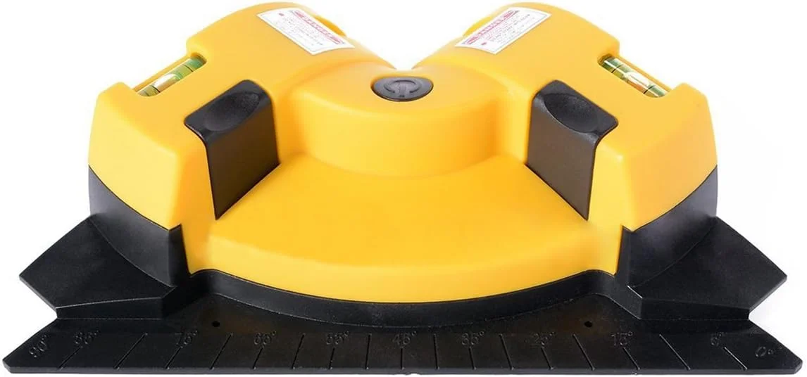 تراز لیزری زاویه راست 90 درجه QWORK، تراز مربعی با پرتو خطی افقی و عمودی به همراه دو مکنده تراز لیزری زاویه راست 90 درجه QWORK، تراز مربعی با پرتو خطی افقی و عمودی به همراه دو مکنده