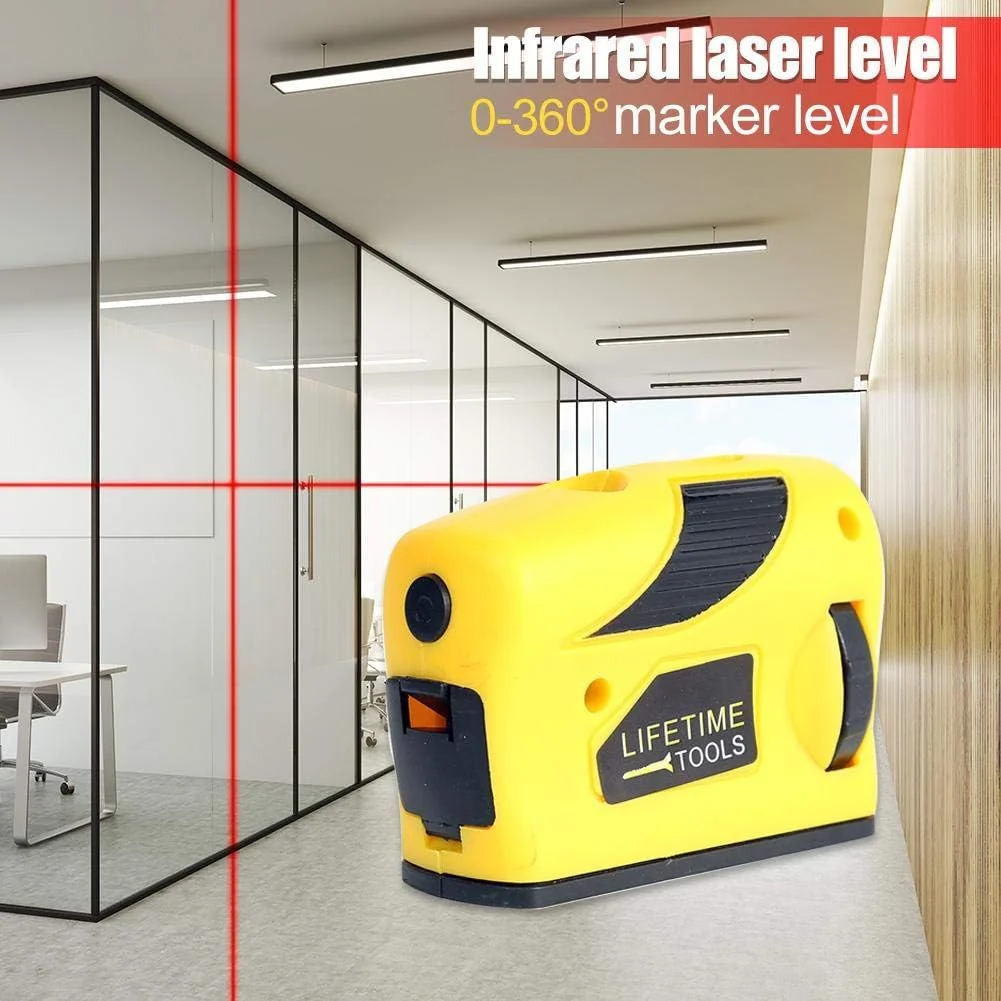 کیت تراز لیزری، تراز لیزری خودتراز خطی متقاطع، متر تراز لیزری مادون قرمز، ابزار تراز لیزری (زرد بدون نگهدارنده) کیت تراز لیزری، تراز لیزری خودتراز خطی متقاطع، متر تراز لیزری مادون قرمز، ابزار تراز لیزری (زرد بدون نگهدارنده)