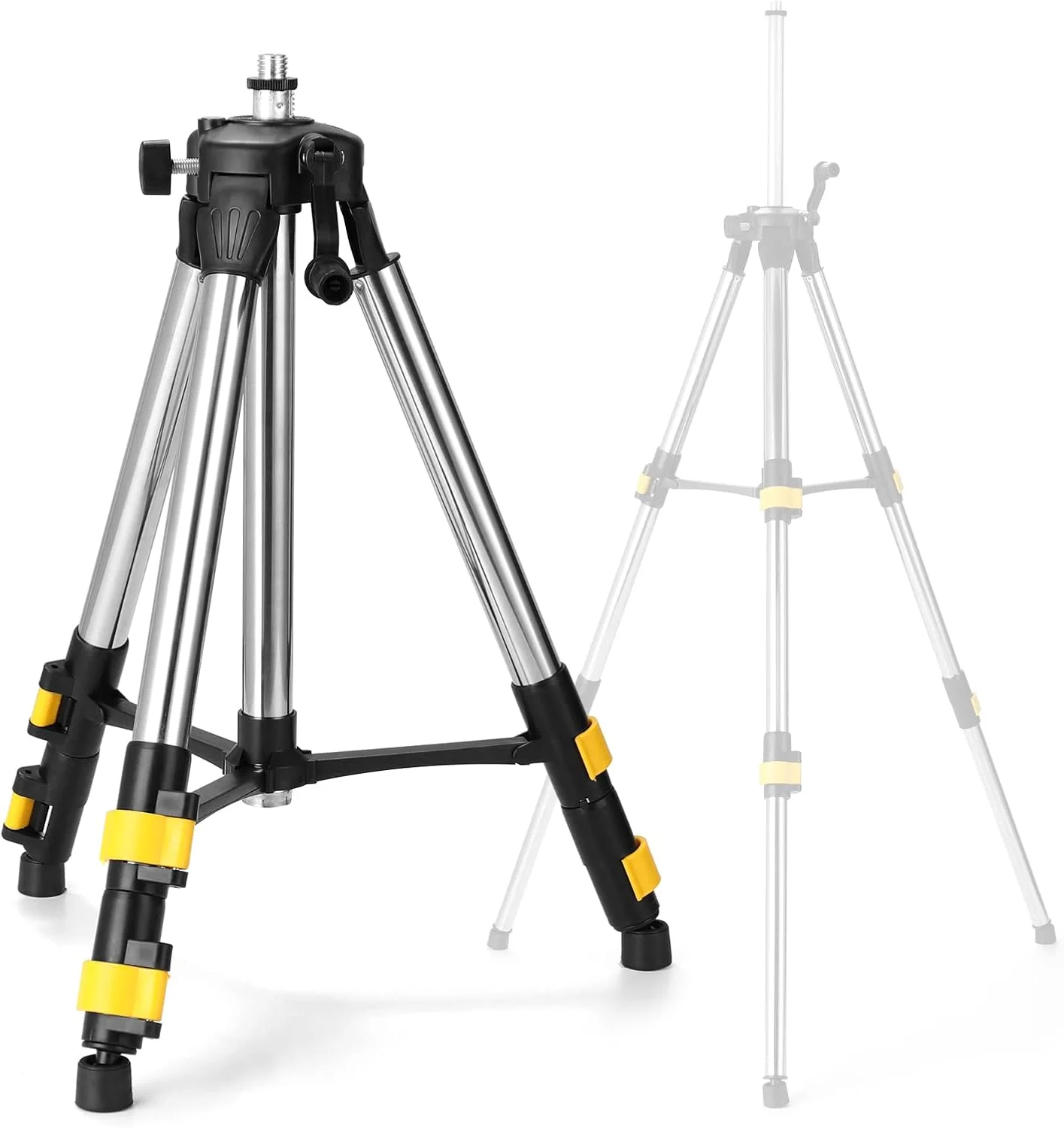 پایه سه پایه استیل 1.2 متری ایکام با قابلیت تنظیم ارتفاع برای تراز لیزری به همراه تراز حبابی پایه سه پایه استیل 1.2 متری ایکام با قابلیت تنظیم ارتفاع برای تراز لیزری به همراه تراز حبابی