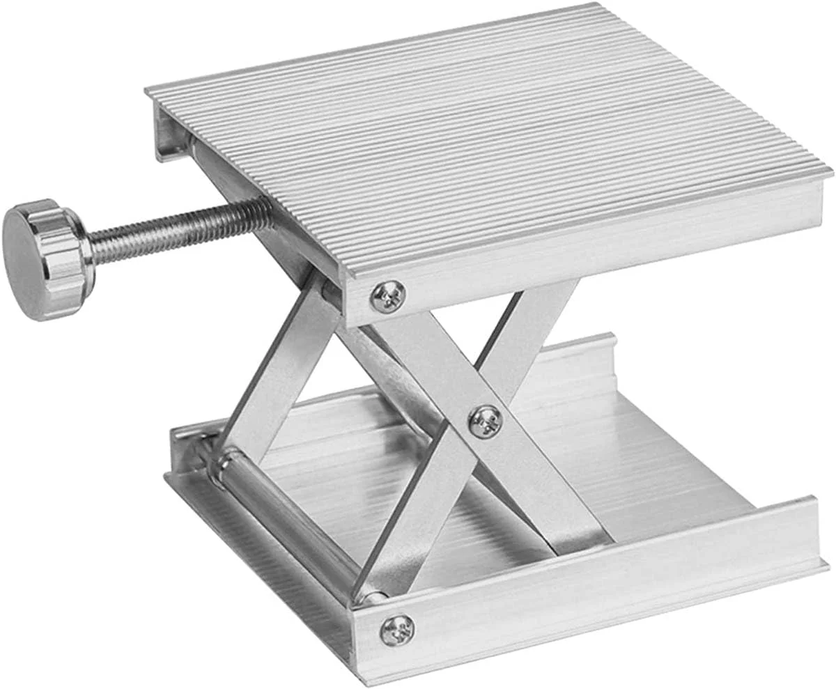 میز بالابر آلومینیومی 9x9 سانتیمتری برای تراز لیزری خطی کف، پایه بالابر آزمایشگاهی (سکوی بالابر BW08-نقرهای) میز بالابر آلومینیومی 9x9 سانتیمتری برای تراز لیزری خطی کف، پایه بالابر آزمایشگاهی (سکوی بالابر BW08-نقرهای)