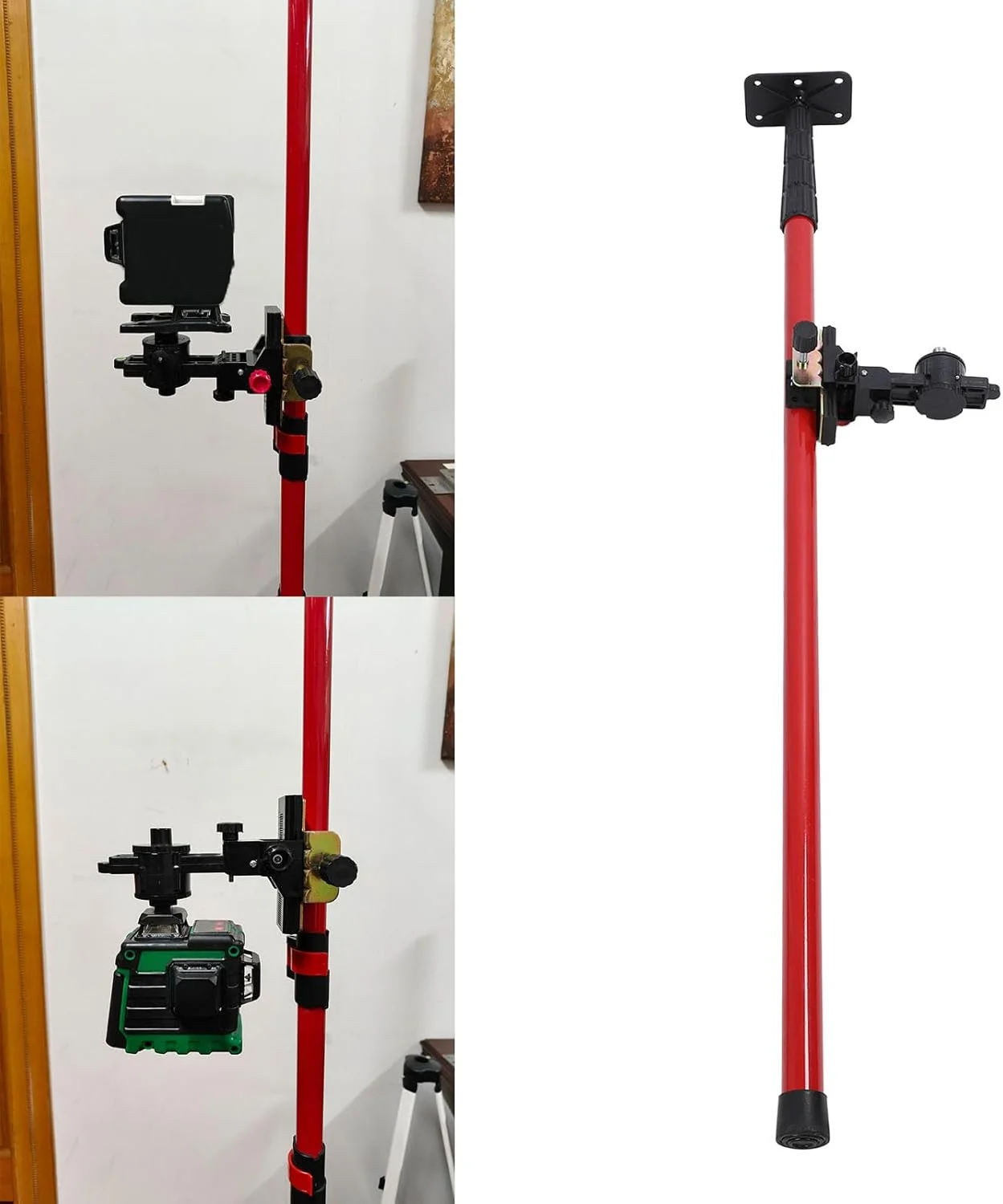 میله تلسکوپی 4 متری با رابط 6 و 15.2 میلیمتری و تثبیتکننده جهانی، میله نصب قابل تنظیم برای لیزرهای خطی چرخشی، میله نصب تراز میله تلسکوپی 4 متری با رابط 6 و 15.2 میلیمتری و تثبیتکننده جهانی، میله نصب قابل تنظیم برای لیزرهای خطی چرخشی، میله نصب تراز