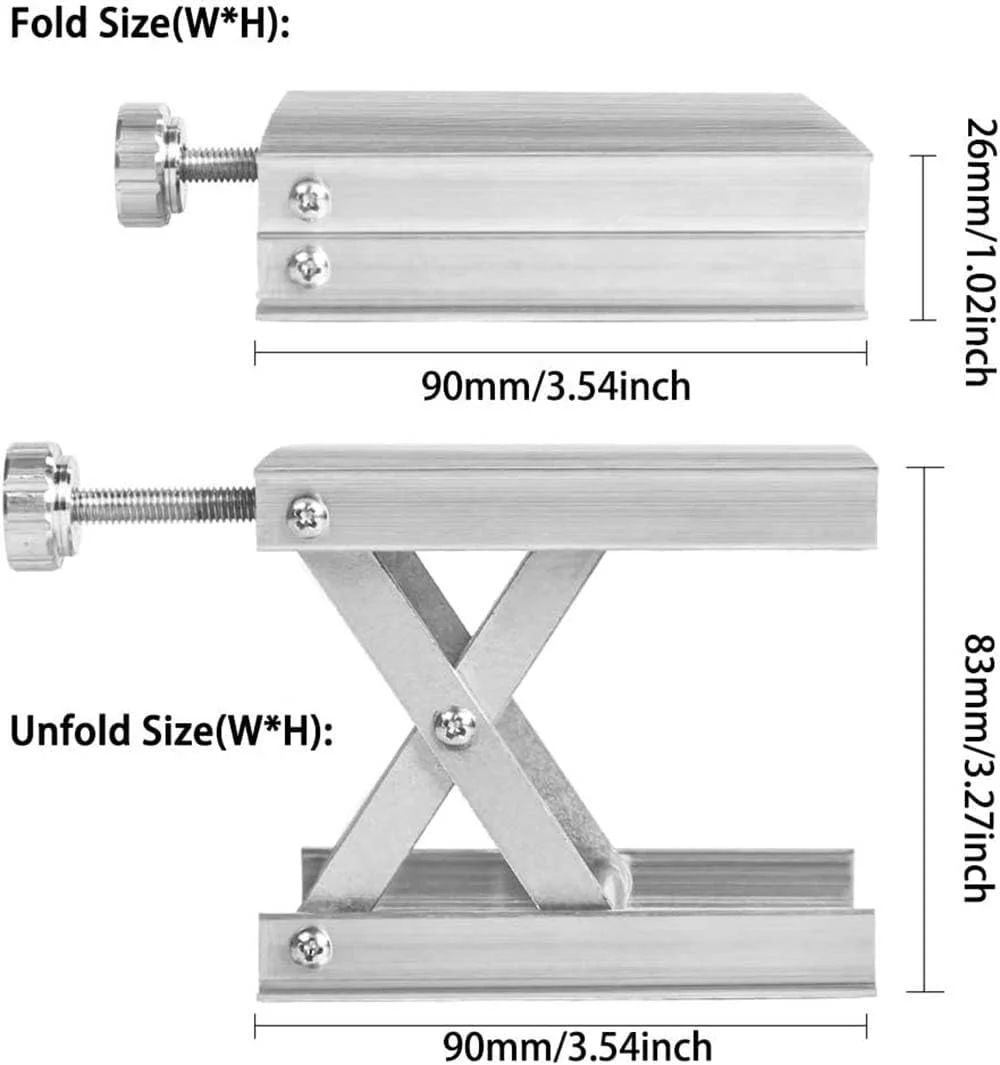میز بالابر آلومینیومی 9x9 سانتیمتری برای تراز لیزری خطی کف، پایه بالابر آزمایشگاهی (سکوی بالابر BW08-نقرهای) میز بالابر آلومینیومی 9x9 سانتیمتری برای تراز لیزری خطی کف، پایه بالابر آزمایشگاهی (سکوی بالابر BW08-نقرهای)