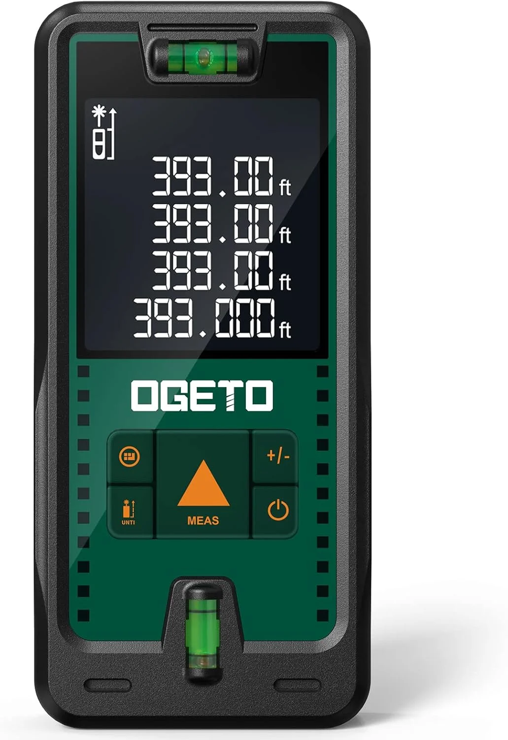 متر لیزری، متر فاصله دیجیتال لیزری اوگتو با 2 تراز حبابی، تغییر واحد M/in/Ft، LCD با نور پس زمینه و حالت فیثاغورس، اندازه گیری فاصله، مساحت و حجم متر لیزری، متر فاصله دیجیتال لیزری اوگتو با 2 تراز حبابی، تغییر واحد M/in/Ft، LCD با نور پس زمینه و حالت فیثاغورس، اندازه گیری فاصله، مساحت و حجم